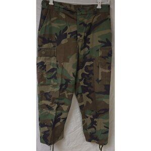 US Army Medium Short Camo Woodland Combat Cargo Pants Military Ripstop Pants
